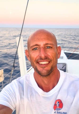 Luca, captain and co-founder of Ikigai Sailing