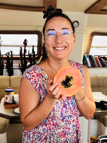Paola, chef aboard Ikigai